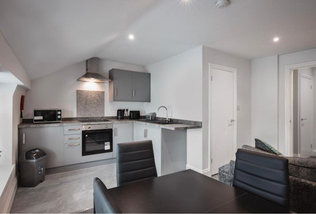 Loft Apartment kitchen at Polaris Apartments Blackpool holiday accommodation