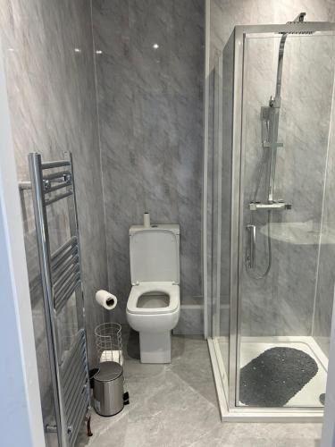 Modern shower room in Blackpool self-catering apartment